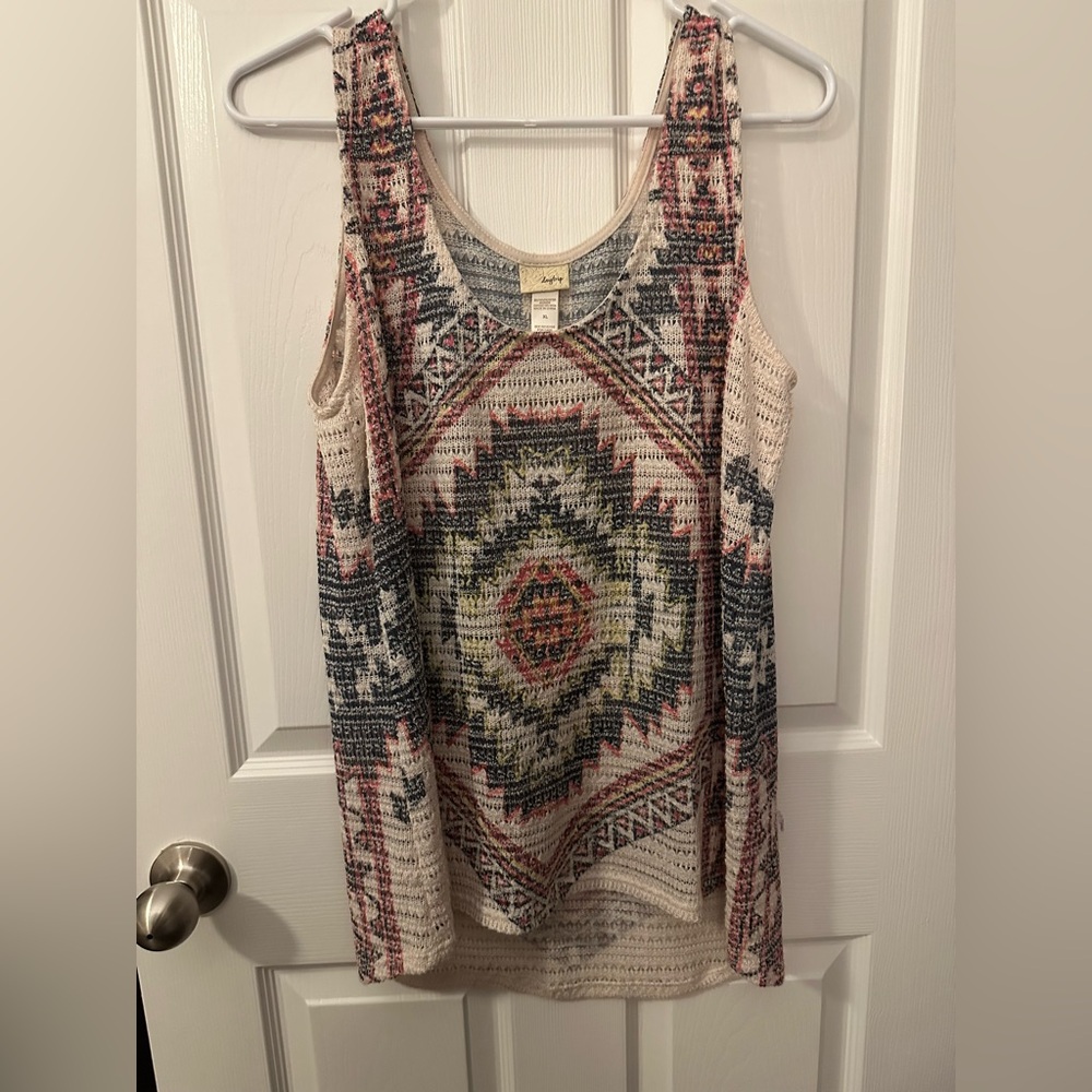 Aztec Print Knit Tank